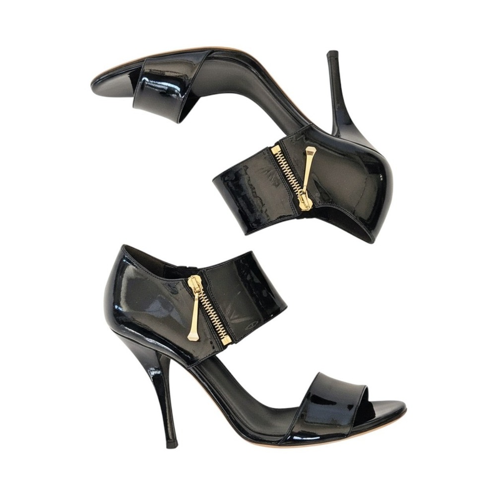 Gucci Black Patent Leather Ankle Cuff Sandal Heels Size 38.5 - Picture 11 of 11